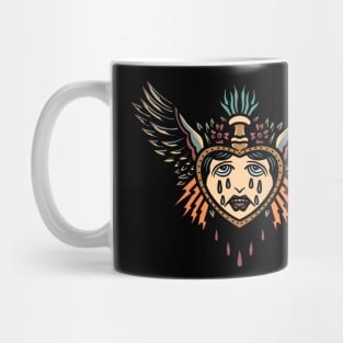 crying heart tattoo inspired Mug